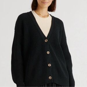 Quince 100% Organic Cotton Oversized Boyfriend Cardigan